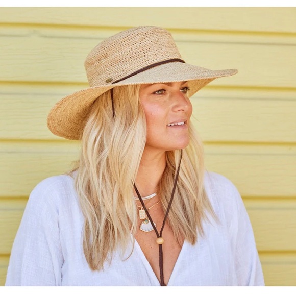 Scala Accessories - Handcrafted Since 1921 Scala Women's Tan Straw Hat with Brown Band